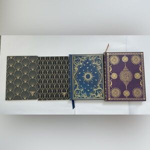 Notebook journal set gold print new, set of 4